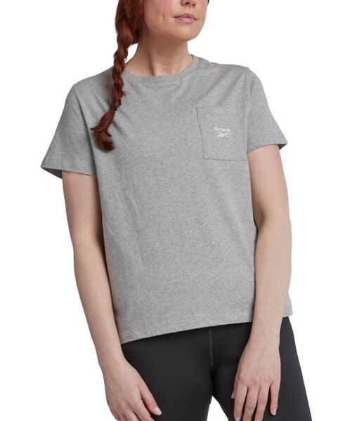 Plus Size Identity Crewneck Patch-Pocket T-Shirt