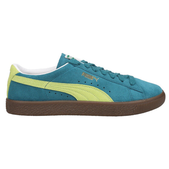 Puma Suede Vintage Lace Up Mens Blue Sneakers Casual Shoes 374921-17