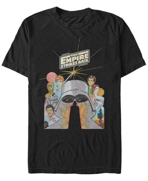 Men's Star Wars Empire Strikes Back Illustrated Vader Poster Short Sleeve T-Shirt