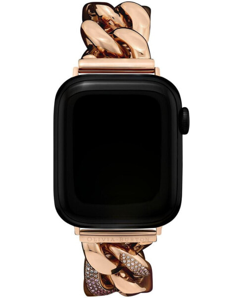 Women's Rose Gold-Tone Stainless Steel Chain Bracelet Apple Watch Strap 38, 40, 41mm