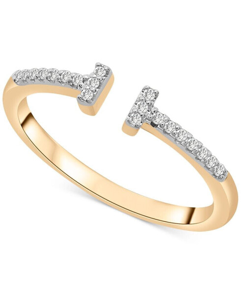 Open Bar Cuff Ring (1/10 ct. t.w.) in 14k Gold, Created for Macy's