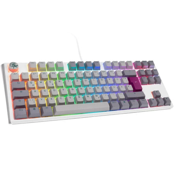 Ducky One 3 Mist Grey TKL Gaming Tastatur, RGB LED - MX-Blue