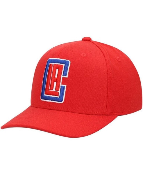 Men's Red La Clippers Ground Stretch Snapback Hat