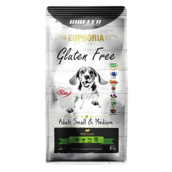 BIOFEED Euphoria gluten free adult small & medium lamb 2 kg dog food