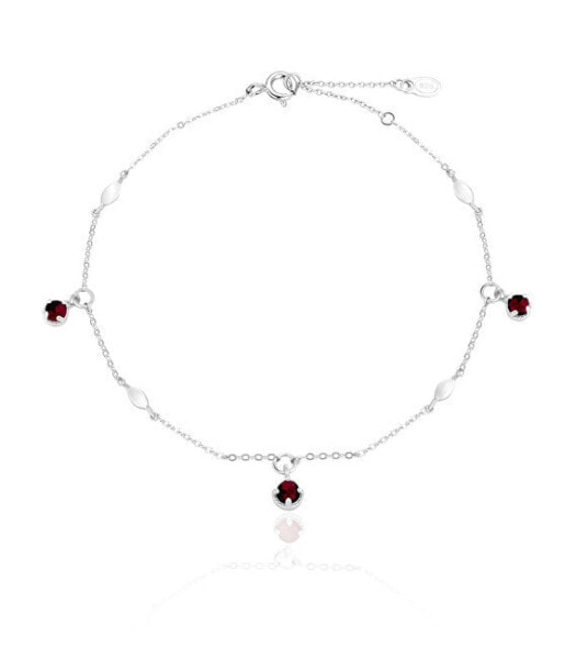 Timeless silver bracelet with garnets GRAAGB2/20