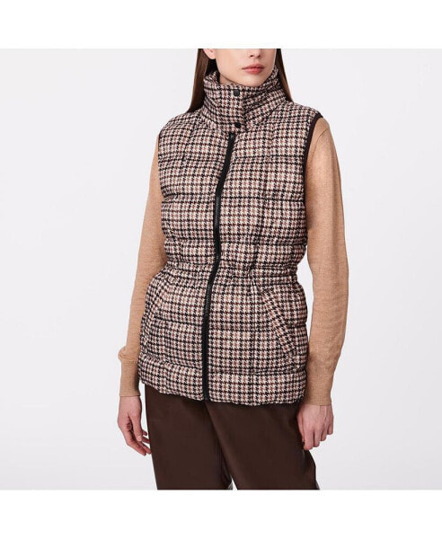 Women's Houndstooth Anorak Vest Jacket