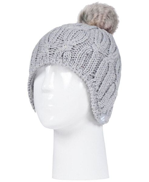 Women's Nikki Cosy Ears Pom-Pom Hat