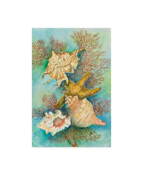 Joanne Porter 'Shells In The Deep Green Sea' Canvas Art - 24" x 16" x 2"