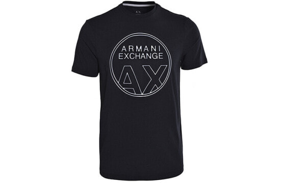 ARMANI EXCHANGE SS21 AX印花圆领短袖T恤 男款 黑色 / Футболка ARMANI EXCHANGE SS21 AXT 3GZTVA-ZJE6Z-1200