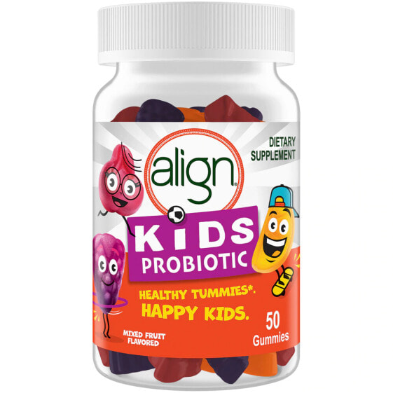 Align Kids Probiotic Gummies Mixed Fruit Детские пробиотики 50 мармеладок с фруктовым вкусом