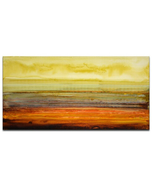 'Amber Horizon' Canvas Wall Art, 18x36"