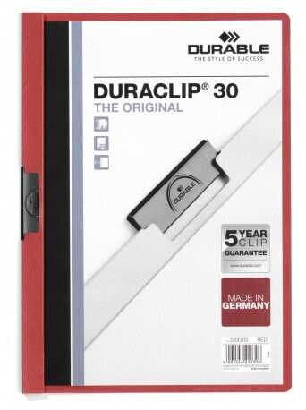 Durable Duraclip 30 - Red - Transparent - PVC - 30 sheets - A4 - 1 pc(s)