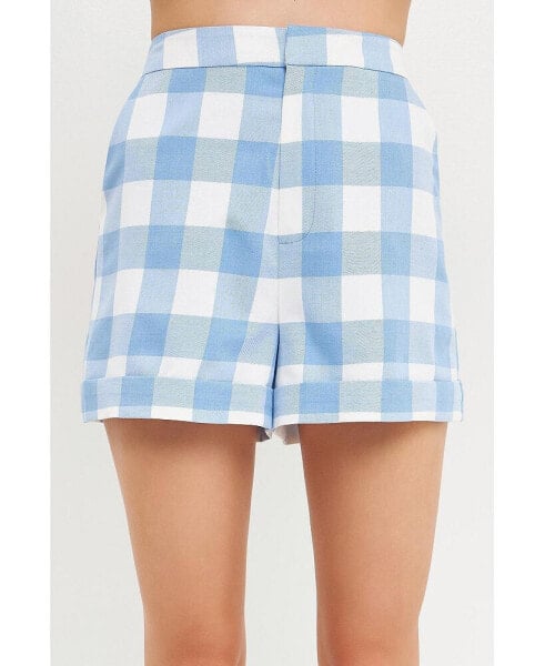 Women's Gingham Shorts