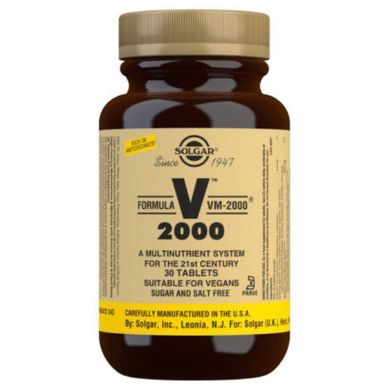 Витаминно-минеральная формула Solgar VM-2000 30 таблеток