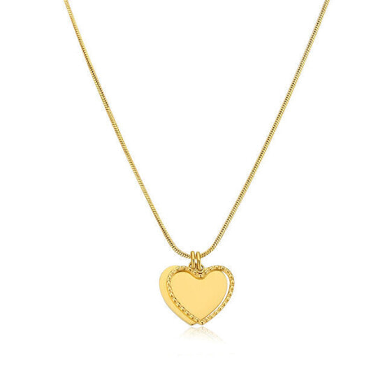 Romantic Gold Plated Heart Necklace Message SSG10