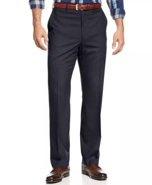 Michael Kors Men's Solid Classic-Fit Stretch Dress Pants New Blue 34W x 30L