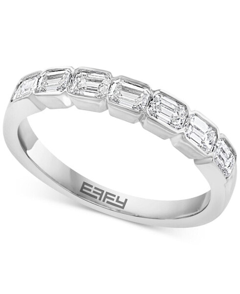 EFFY® Diamond Emerald-Cut Band (3/4 ct. t.w.) in 14k White Gold