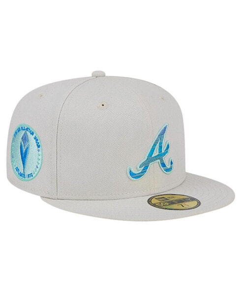 Men's Khaki Atlanta Braves Stone Mist 59FIFTY Fitted Hat