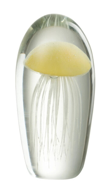 Presse-Pap Qualle Glas Helb Large