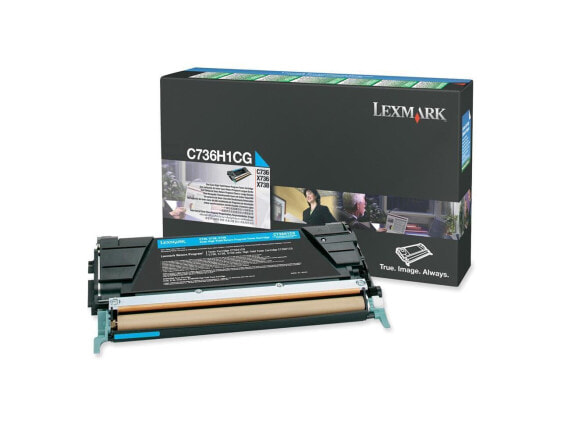 Lexmark C736H1CG High Yield Return Program Toner Cartridge - Cyan