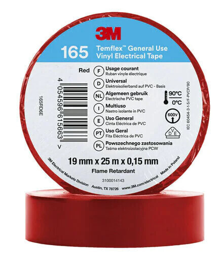 3M 7100184817 - 1 pc(s) - Red - PVC - 600 V - Blister - 25 m