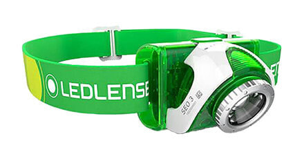 LED Lenser SEO3 - Headband flashlight - Green - White - IPX6 - LED - 1 lamp(s) - 15 lm