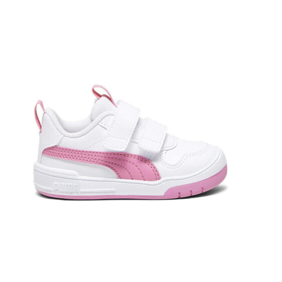 Puma Multiflex Slip On Sneaker Toddler Girls Pink, White Sneakers Casual Shoes