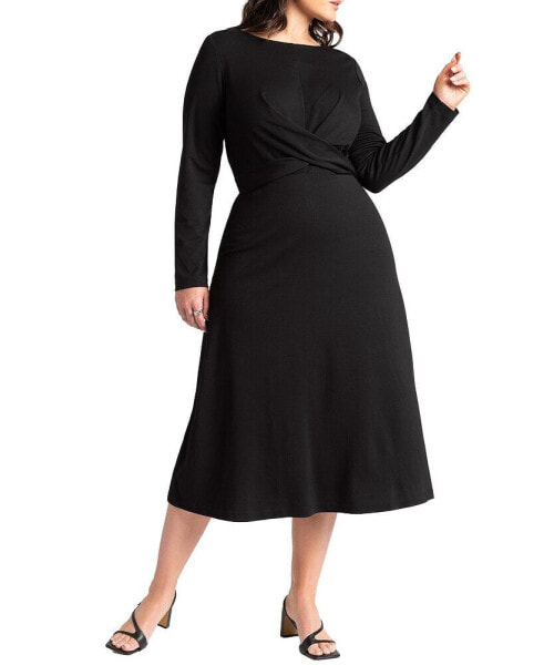 Plus Size Ponte Twist Detail Dress