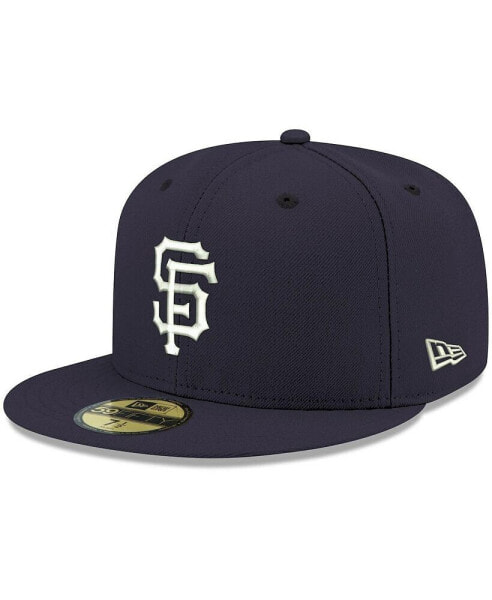 Men's Navy San Francisco Giants Logo White 59FIFTY Fitted Hat