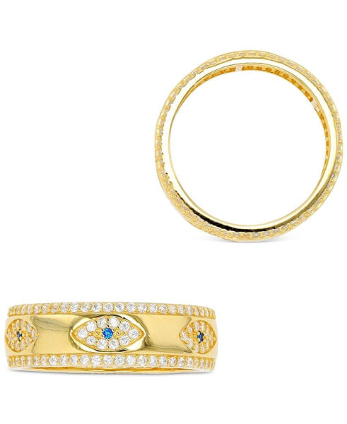 Кольцо Macy's Zirconia Evil Eye in Gold-Plated S.