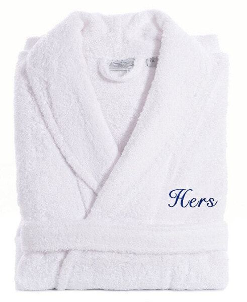 Turkish Cotton Embroidered Hers Terry Bathrobe