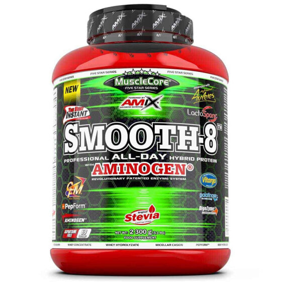 Высококачественный спортивный протеин AMIX Smooth-8 Hybrid 2.3кг вкус "Двойное шоколадное печенье" от AMIX