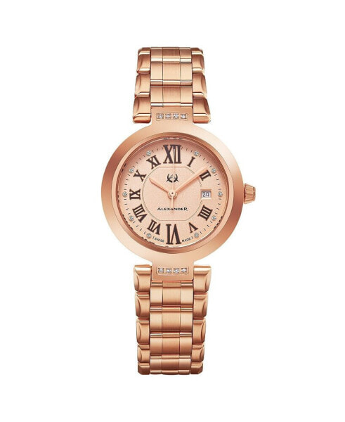 Часы Alexander Ladies Quartz Date Rose Gold Time