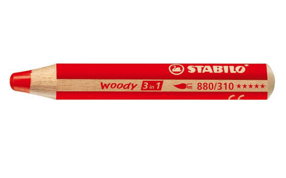STABILO woody 3 in1 - Red - PEFC - 1 cm - 1 pc(s)