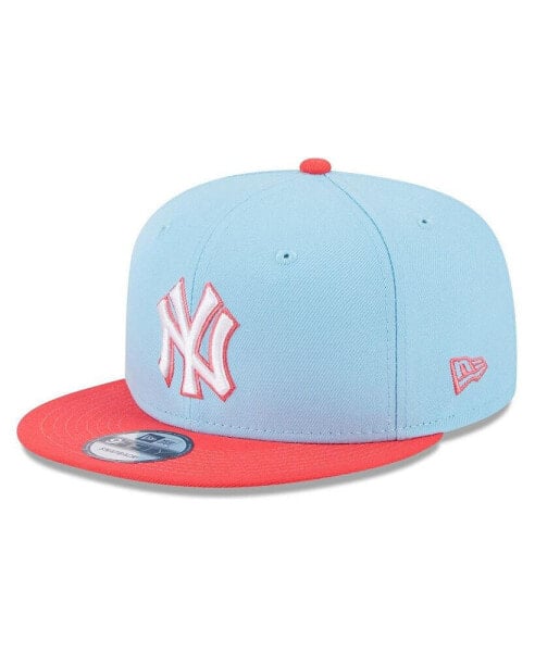 Men's Light Blue and Red New York Yankees Spring Basic Two-Tone 9FIFTY Snapback Hat