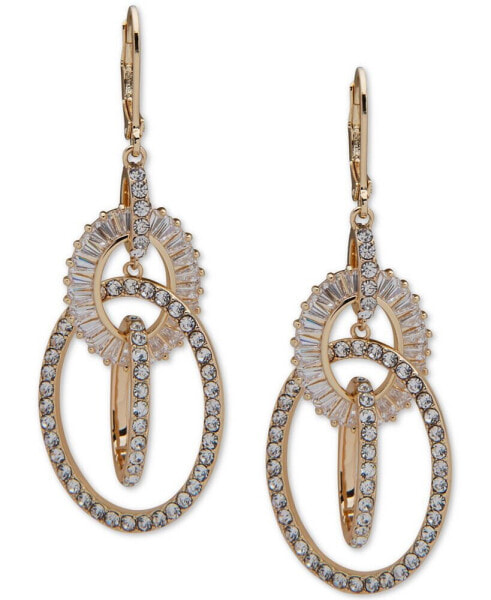 Gold-Tone Crystal Orbital Drop Earrings