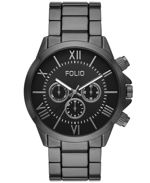 Часы Folio Three Hand Gunmetal Watch 46mm