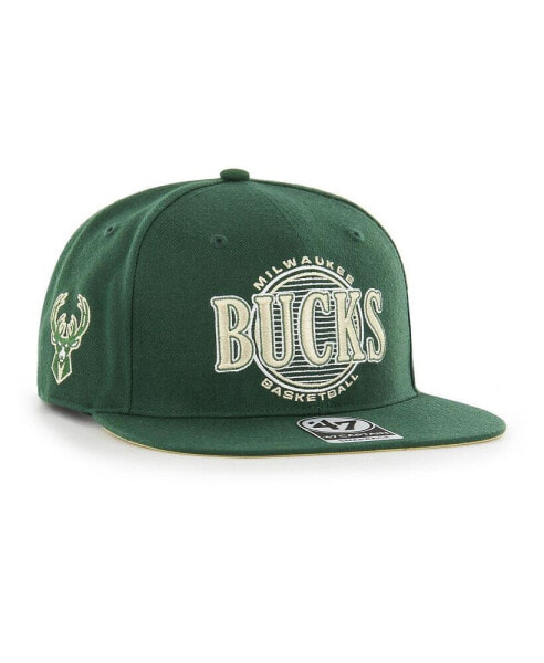 Men's Hunter Green Milwaukee Bucks High Post Captain Snapback Hat