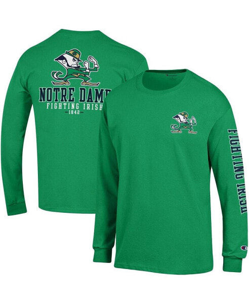 Men's Green Notre Dame Fighting Irish Team Stack 3-Hit Long Sleeve T-shirt