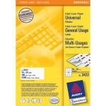 Avery Zweckform Avery 3422 - White - Rectangle - Permanent - 70 x 35 mm - A4 - 2400 pc(s)