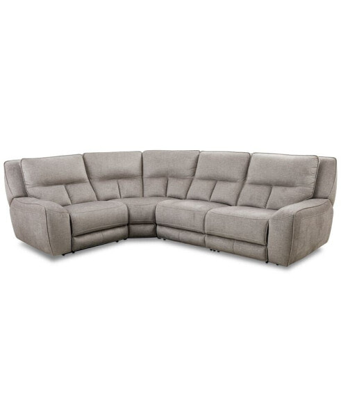 CLOSEOUT! Terrine 4-Pc. Fabric Sectional with 2 Power Motion Recliners, Created for Macy's