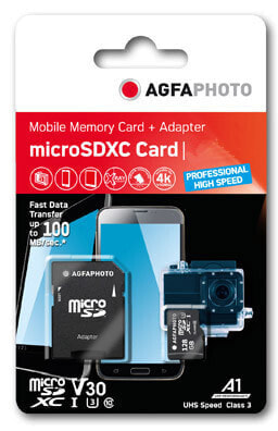 AgfaPhoto 10613 - 128 GB - MicroSDXC - Class 10 - UHS-I - 100 MB/s - 95 MB/s