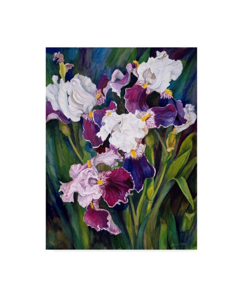 Joanne Porter 'Wind Blown Iris' Canvas Art - 24" x 18" x 2"