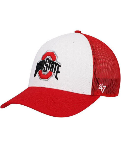 Men's White, Scarlet Ohio State Buckeyes Freshman Trucker Adjustable Hat