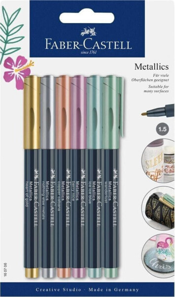 Faber-Castell Pisaki metaliczne Metallics 6 kol. FABER CASTELL