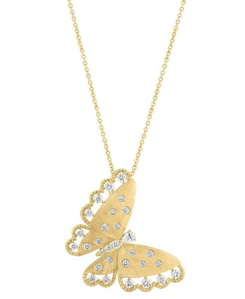 EFFY Collection eFFY® Diamond Butterfly 18" Pendant Necklace (3/4 ct. t.w.) in 14k Gold