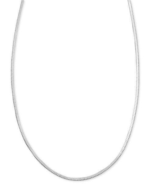 Sterling Silver Necklace, 24" Square Snake Chain