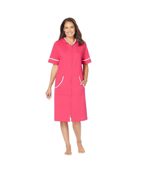 Plus Size Short French Terry Robe