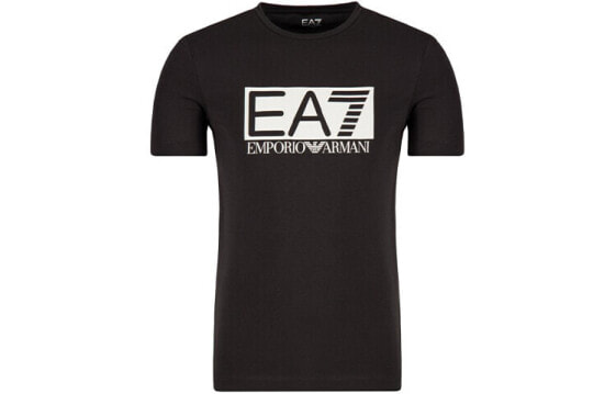 阿玛尼/EMPORIO ARMANI EA7 Logo印花纯色短袖T恤 男款 黑色 送礼推荐 / Футболка EMPORIO ARMANI EA7 LogoT 3GPT62-PJ03Z-1200