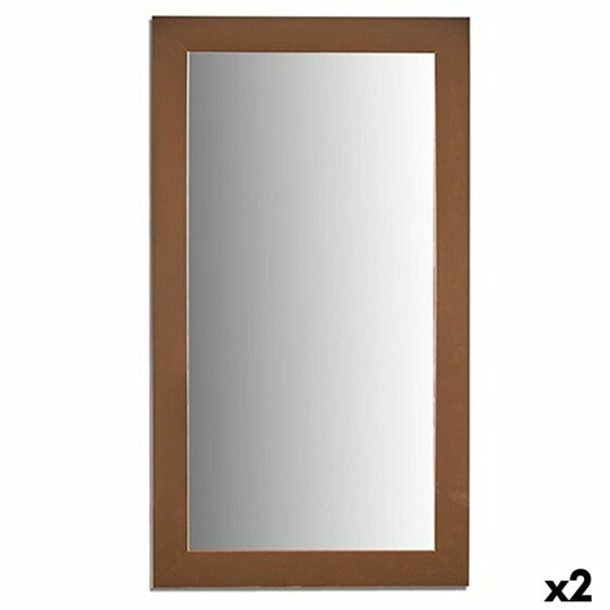Настенное зеркало Позолоченный Деревянный Cтекло 64,3 x 84,5 x 1,5 cm (2 штук)